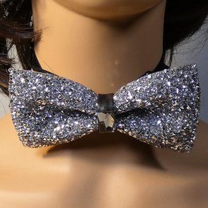 Sparkling crystal bowtie -add spice and sparkle to your suit or outfit - unisex